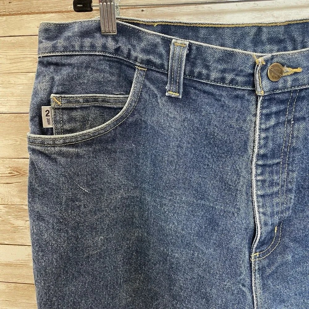 Carhartt FR Mens 38x30 Jeans Blue Denim Flame Resistant Straight Leg Relaxed Fit
